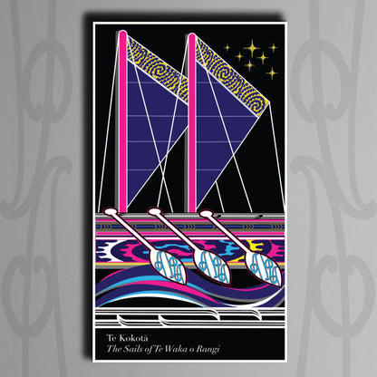 NEW Te Kokotā the Sails Te Waka O Rangi Limited Edition Print (Pre-framed)